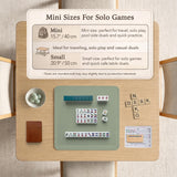 A square sage green mahjong mat with scalloped edges on a plain background.