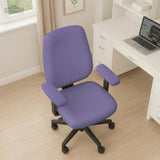 Purple chair cover options shown for gaming chairs and office chairs, including full chair covers, back-and-seat covers, seat-only covers, and armrest-only covers.