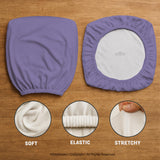 Purple chair cover options shown for gaming chairs and office chairs, including full chair covers, back-and-seat covers, seat-only covers, and armrest-only covers.