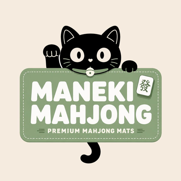 A pink mahjong mat with tulip flowers, sage leaves, and a light pastel background.