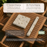 Neutral floral mahjong mat with delicate botanical line art and a scalloped edge on a cream background.
