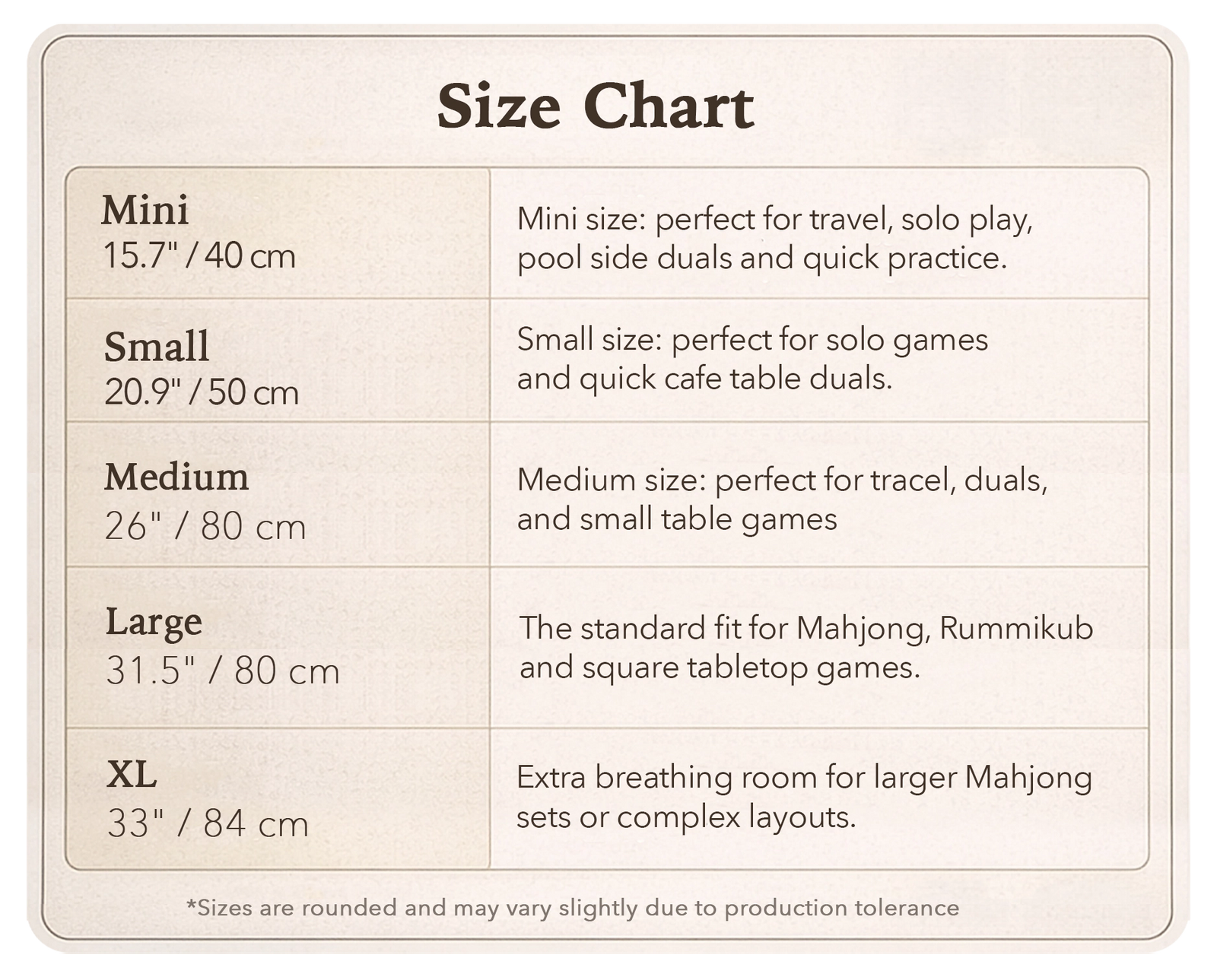 Size guide
