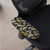 Midnight Ginkgo armrest cover detail; selected cover option only, chair not included.