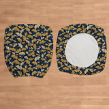 Midnight Ginkgo flat lay construction; selected cover option only, chair not included.