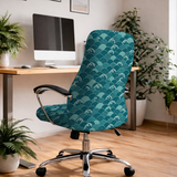 Ocean Seigaiha executive chair; selected cover option only, chair not included.