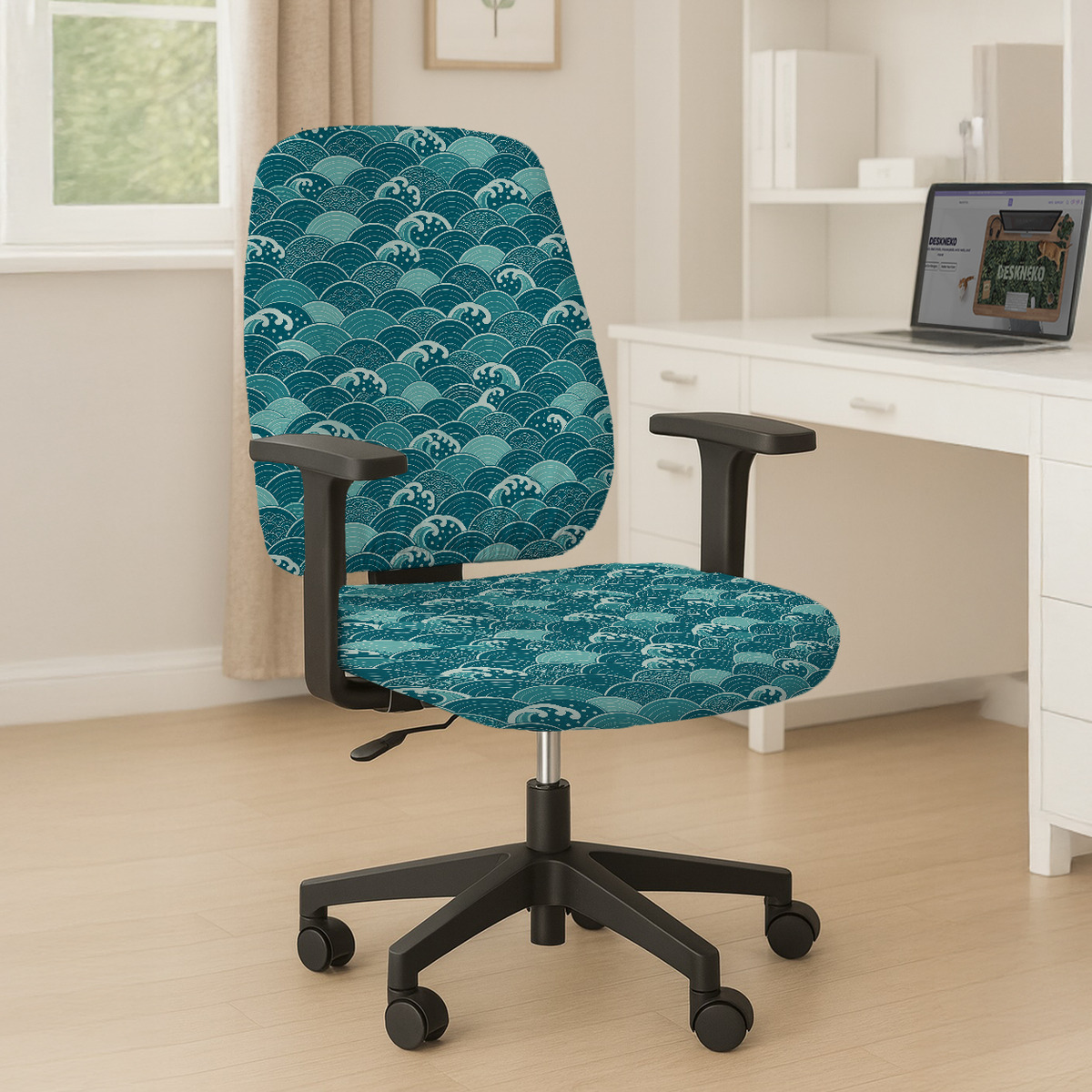 Ocean Seigaiha seat and back; selected cover option only, chair not included.
