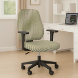 Olive Linen Stripe seat and back; selected cover option only, chair not included.