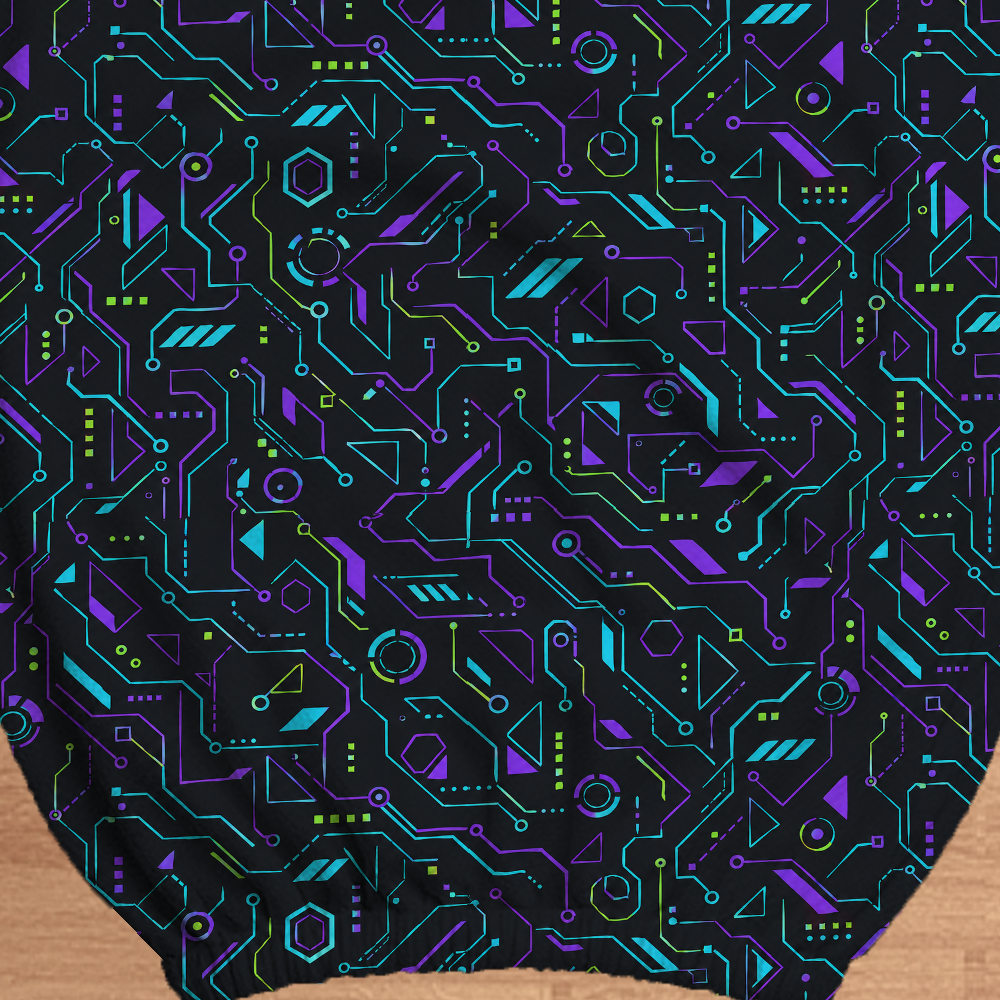 Prism Circuit fabric and elastic detail; selected cover option only, chair not included.