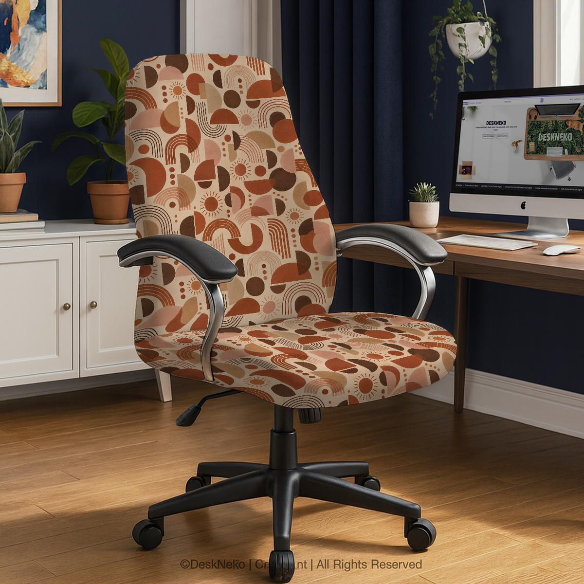 Terracotta Orbit high back chair; selected cover option only, chair not included.