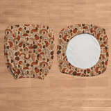 Terracotta Orbit flat lay construction; selected cover option only, chair not included.