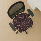 Twilight Moths seat-only cover; mesh back and both armrests remain bare.